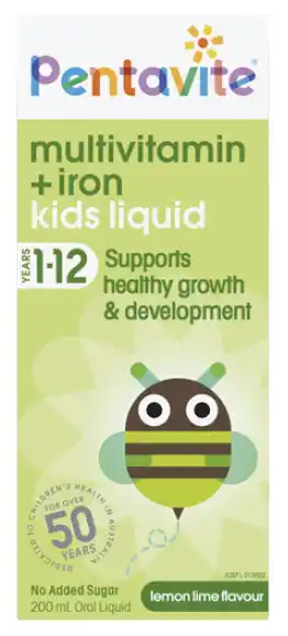 Discount Drug Stores Pentavite multivitamin + iron kids liquid 200ml offer