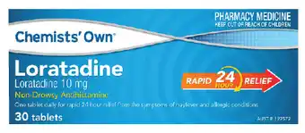 Discount Drug Stores Chemists' own loratadine 10mg 30 tablets offer