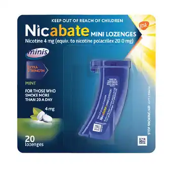 Discount Drug Stores Nicabate minis mint 4mg 20 lozenges offer