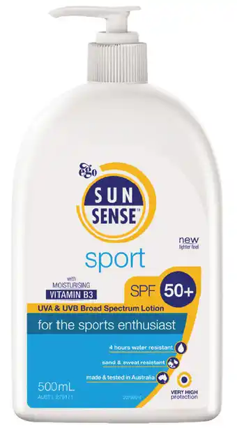 Sunsense sport spf50+ 500ml