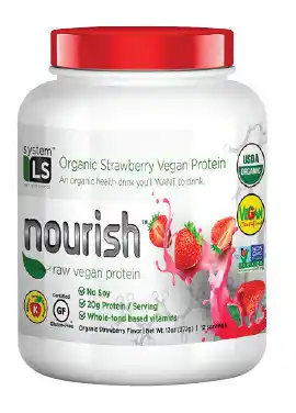 Discount Drug Stores Sls nourish organic strawberry vegan protein 372g offer