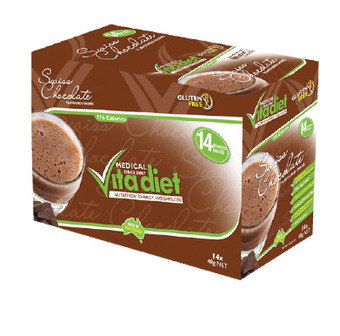 Medical vita diet swiss chocolate sachets 14 pack