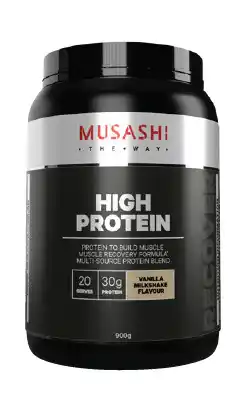 Discount Drug Stores Musashi high protein vanilla 900g offer