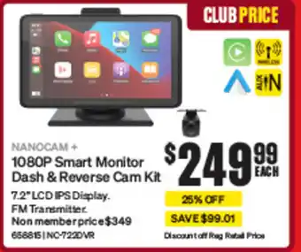SuperCheap Auto 1080P Smart Monitor Dash & Reverse Cam Kit offer