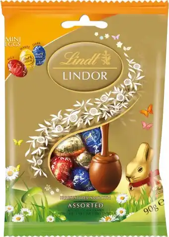 BIG W Lindt Lindor Assorted Mini Eggs 90g offer