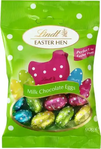 BIG W Lindt Easter Hen Eggs Bag 90g offer