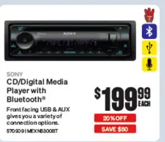 SuperCheap Auto CD/Digital Media Player with Bluetooth offer