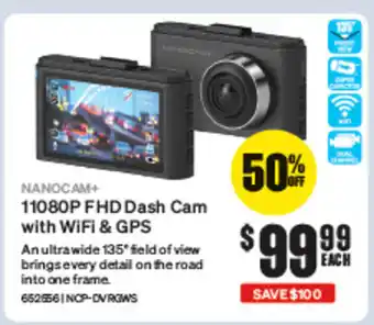 SuperCheap Auto 11080P FHD Dash Cam with WiFi & GPS offer