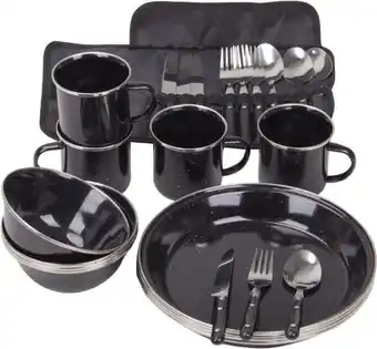 BIG W Hinterland 24-Piece Enamel Dinnerware Set offer