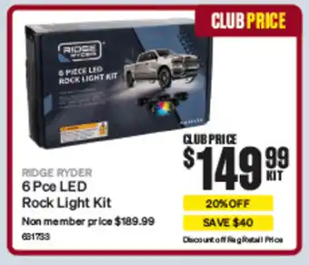 SuperCheap Auto 6 Pce LED Rock Light Kit offer