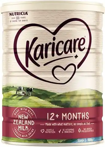 BIG W Karicare 3 Toddler Milk Drink Powder 900g From 12+ Months^ offer