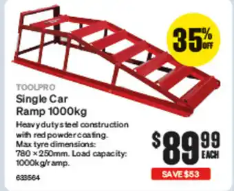 SuperCheap Auto Single Car Ramp 1000kg offer