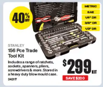 SuperCheap Auto 156 Pce Trade Tool Kit offer