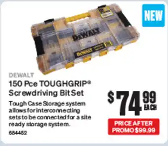 SuperCheap Auto 150 Pce TOUGHGRIP® Screwdriving Bit Set offer