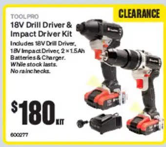 SuperCheap Auto 18V Drill Driver & Impact Driver Kit offer