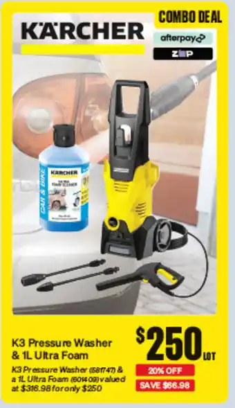 SuperCheap Auto K3 Pressure Washer & 1L Ultra Foam offer