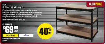SuperCheap Auto 3 Shelf Workbench offer