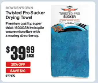 SuperCheap Auto Twisted Pro Sucker Drying Towel offer