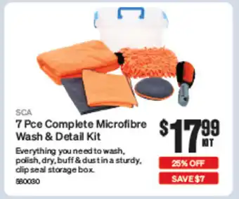 SuperCheap Auto 7 Pce Complete Microfibre Wash & Detail Kit offer