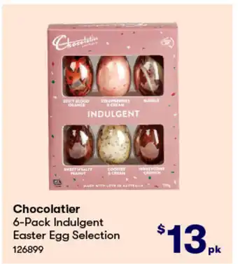 BIG W Chocolatier 6-Pack Indulgent Easter Egg Selection offer