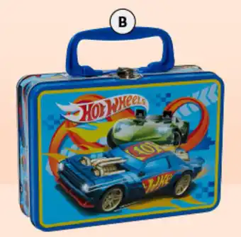 BIG W Hot Wheels Lunchbox Tin with Easter Eggs 85g offer