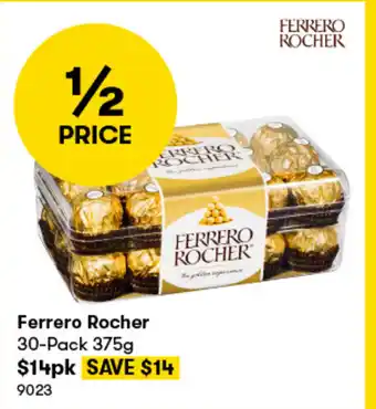 BIG W Ferrero Rocher 30-Pack 375g offer