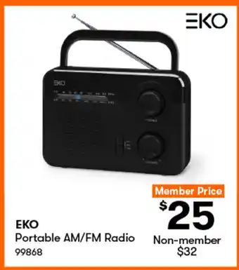 BIG W EKO Portable AM/FM Radio offer