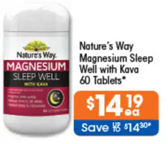Good Price Pharmacy Natures Way Magnesium Sleep Well with Kava 60 Tablets offer