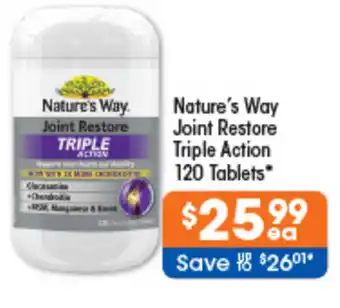 Good Price Pharmacy Nature's Way Joint Restore Triple Action 120 Tablets offer