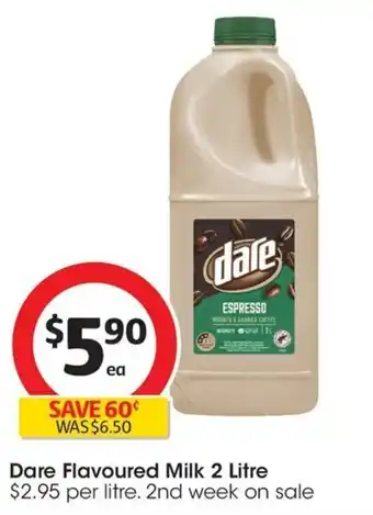 Coles Dare Flavoured Milk 2 Litre offer