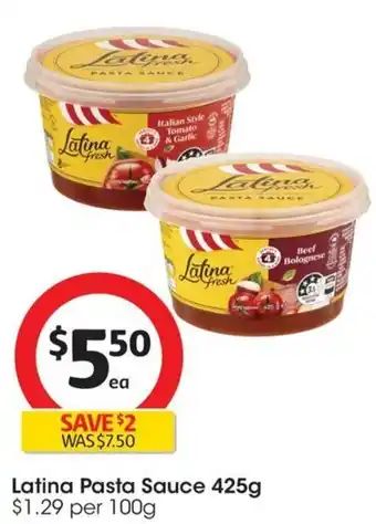 Coles Latina Pasta Sauce 425g offer