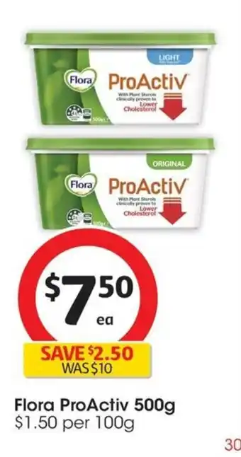 Coles Flora ProActiv 500g offer