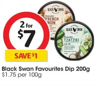 Coles Black Swan Favourites Dip 200g offer