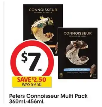 Coles Peters Connoisseur Multi Pack 360mL-456mL offer