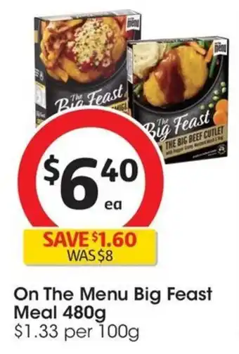 Coles On The Menu Big Feast Meal 480g offer