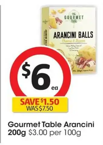 Coles Gourmet Table Arancini 200g offer