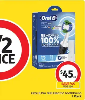 Coles Oral B Pro 300 Electric Toothbrush 1 Pack offer