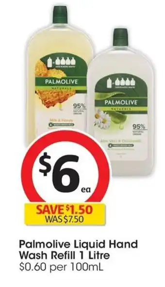 Coles Palmolive Liquid Hand Wash Refill 1 Litre offer