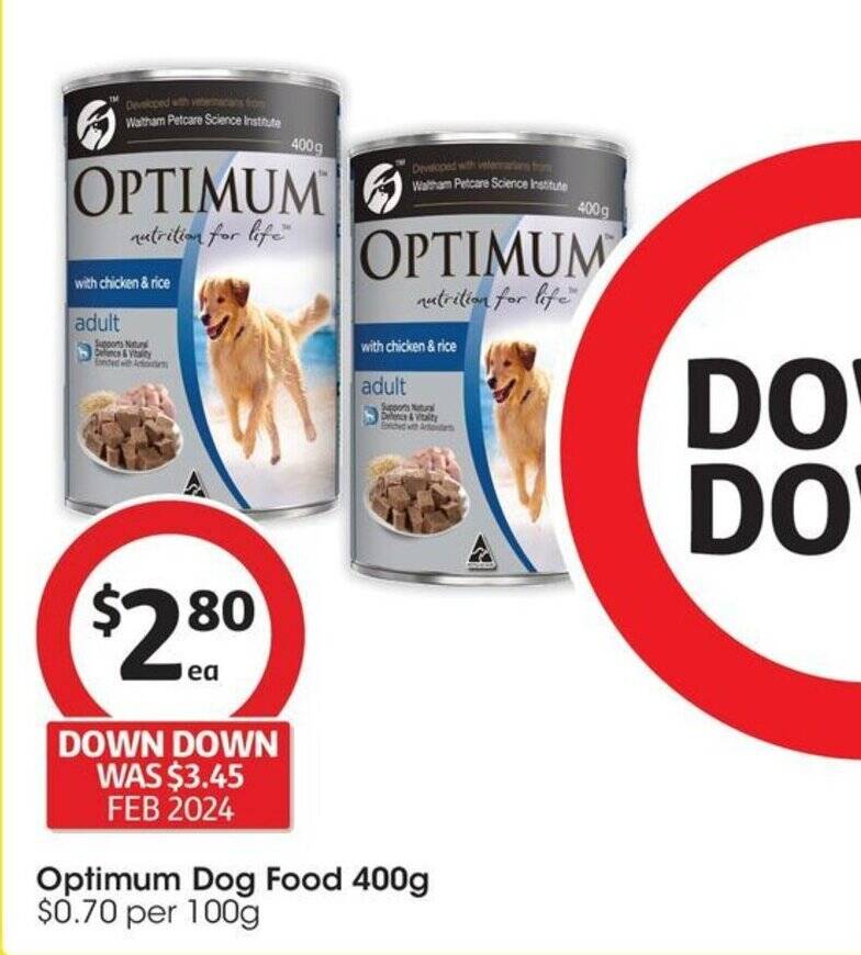 Optimum Dog Food 400g offer at Coles