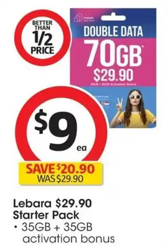 Coles Lebara Starter Pack offer
