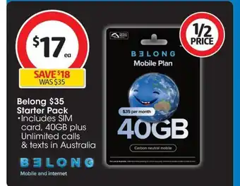Coles Belong Starter Pack offer