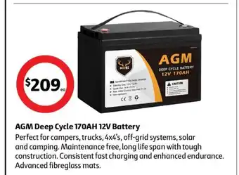 AGM Deep Cycle 170AH 12V Battery