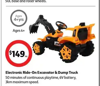 Electronic Ride-On Excavator & Dump Truck