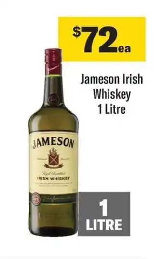 Jameson Irish Whiskey 1 Litre