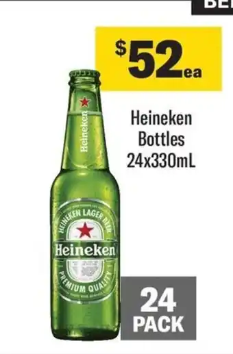 Coles Heineken Bottles 24x330mL offer