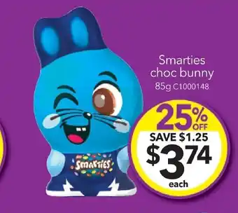 Smarties choc bunny 85g