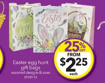 Cheap as Chips Easter egg hunt gift bags offer
