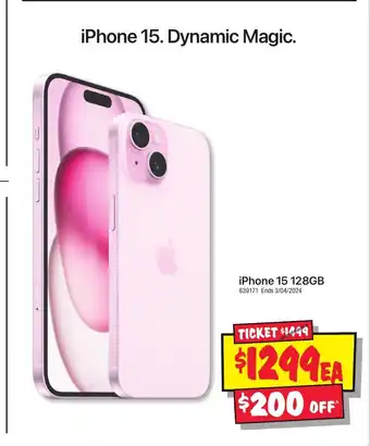 JB Hi-Fi iPhone 15 128GB offer