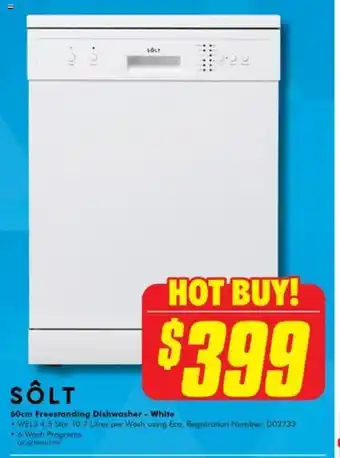 The Good Guys 60cm Freestanding Dishwasher - White offer