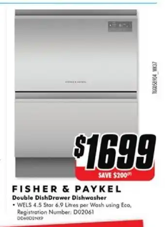 The Good Guys Double DishDrawer Dishwasher offer